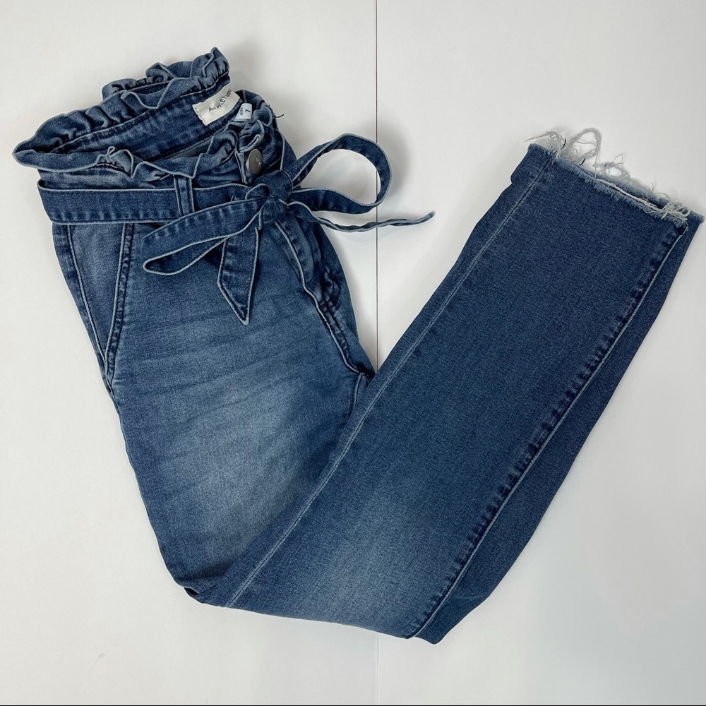 Ashley Mason Paper Bag Front Tie Jeans 7 - Picture 4 of 9
